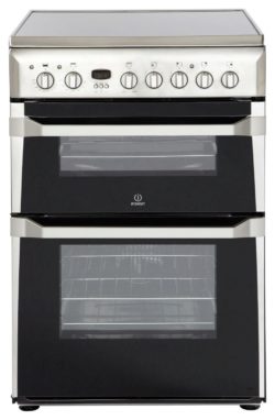 Indesit ID60C2 Double Electric Cooker - Silver.